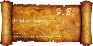 Himler Bence névjegykártya